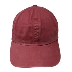 Eddie Bauer Slideback Baseball Hat Red OS Adjustable Solid Blank Vintage USA